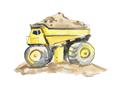 Picture of Yellow Tractor II _GroupedProduct_Rectangle_Landscape_Unframed_Print_Only_