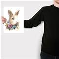 Picture of Sweet Floral Bunny I _GroupedProduct_Rectangle_Portrait_Canvas_