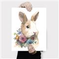 Picture of Sweet Floral Bunny I _GroupedProduct_Rectangle_Portrait_Canvas_