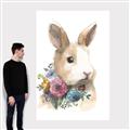 Picture of Sweet Floral Bunny I _GroupedProduct_Rectangle_Portrait_Canvas_