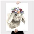 Picture of Sweet Floral Bunny _GroupedProduct_Rectangle_Portrait_Canvas_