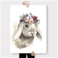 Picture of Sweet Floral Bunny _GroupedProduct_Rectangle_Portrait_Canvas_