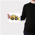 Picture of Yellow Dozer _GroupedProduct_Rectangle_Landscape_Canvas_