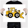 Picture of Yellow Dozer _GroupedProduct_Rectangle_Landscape_Canvas_