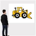 Picture of Yellow Dozer _GroupedProduct_Rectangle_Landscape_Canvas_