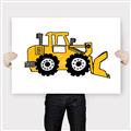 Picture of Yellow Dozer _GroupedProduct_Rectangle_Landscape_Canvas_