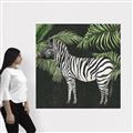 Picture of Zebra In The Jungle _GroupedProduct_Square_Canvas_