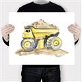 Picture of Yellow Tractor II _GroupedProduct_Rectangle_Landscape_Canvas_