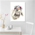 Picture of Sweet Floral Bunny _GroupedProduct_Rectangle_Portrait_Canvas_