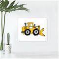 Picture of Yellow Dozer _GroupedProduct_Rectangle_Landscape_Canvas_