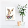 Picture of Sweet Floral Bunny I _GroupedProduct_Rectangle_Portrait_Canvas_Framed_
