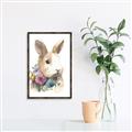 Picture of Sweet Floral Bunny I _GroupedProduct_Rectangle_Portrait_Canvas_Framed_