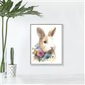 Picture of Sweet Floral Bunny I _GroupedProduct_Rectangle_Portrait_Canvas_Framed_