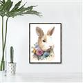 Picture of Sweet Floral Bunny I _GroupedProduct_Rectangle_Portrait_Canvas_Framed_