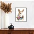 Picture of Sweet Floral Bunny I _GroupedProduct_Rectangle_Portrait_Canvas_Framed_