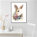 Picture of Sweet Floral Bunny I _GroupedProduct_Rectangle_Portrait_Canvas_Framed_