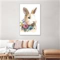 Picture of Sweet Floral Bunny I _GroupedProduct_Rectangle_Portrait_Canvas_Framed_
