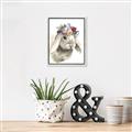 Picture of Sweet Floral Bunny _GroupedProduct_Rectangle_Portrait_Canvas_Framed_