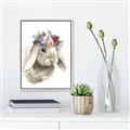 Picture of Sweet Floral Bunny _GroupedProduct_Rectangle_Portrait_Canvas_Framed_