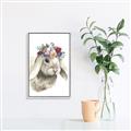 Picture of Sweet Floral Bunny _GroupedProduct_Rectangle_Portrait_Canvas_Framed_