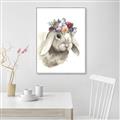 Picture of Sweet Floral Bunny _GroupedProduct_Rectangle_Portrait_Canvas_Framed_