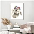 Picture of Sweet Floral Bunny _GroupedProduct_Rectangle_Portrait_Canvas_Framed_