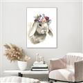 Picture of Sweet Floral Bunny _GroupedProduct_Rectangle_Portrait_Canvas_Framed_
