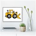 Picture of Yellow Dozer _GroupedProduct_Rectangle_Landscape_Canvas_Framed_