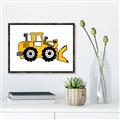 Picture of Yellow Dozer _GroupedProduct_Rectangle_Landscape_Canvas_Framed_
