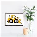 Picture of Yellow Dozer _GroupedProduct_Rectangle_Landscape_Canvas_Framed_