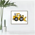 Picture of Yellow Dozer _GroupedProduct_Rectangle_Landscape_Canvas_Framed_