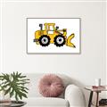 Picture of Yellow Dozer _GroupedProduct_Rectangle_Landscape_Canvas_Framed_