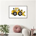 Picture of Yellow Dozer _GroupedProduct_Rectangle_Landscape_Canvas_Framed_
