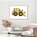 Picture of Yellow Dozer _GroupedProduct_Rectangle_Landscape_Canvas_Framed_