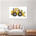 Picture of Yellow Dozer _GroupedProduct_Rectangle_Landscape_Canvas_Framed_