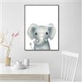 Picture of Sweet Elephant _GroupedProduct_Rectangle_Portrait_Canvas_Framed_
