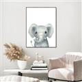Picture of Sweet Elephant _GroupedProduct_Rectangle_Portrait_Canvas_Framed_