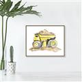 Picture of Yellow Tractor II _GroupedProduct_Rectangle_Landscape_Canvas_Framed_