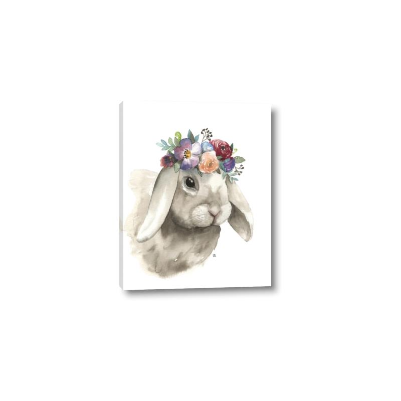 Picture of Sweet Floral Bunny _GroupedProduct_Rectangle_Portrait_Canvas_