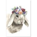 Picture of Sweet Floral Bunny _GroupedProduct_Rectangle_Portrait_Canvas_