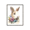 Picture of Sweet Floral Bunny I _GroupedProduct_Rectangle_Portrait_Canvas_Framed_