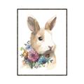Picture of Sweet Floral Bunny I _GroupedProduct_Rectangle_Portrait_Canvas_Framed_