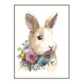Picture of Sweet Floral Bunny I _GroupedProduct_Rectangle_Portrait_Canvas_Framed_