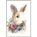 Picture of Sweet Floral Bunny I _GroupedProduct_Rectangle_Portrait_Canvas_Framed_