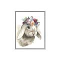 Picture of Sweet Floral Bunny _GroupedProduct_Rectangle_Portrait_Canvas_Framed_