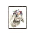 Picture of Sweet Floral Bunny _GroupedProduct_Rectangle_Portrait_Canvas_Framed_
