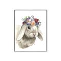 Picture of Sweet Floral Bunny _GroupedProduct_Rectangle_Portrait_Canvas_Framed_