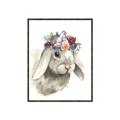 Picture of Sweet Floral Bunny _GroupedProduct_Rectangle_Portrait_Canvas_Framed_