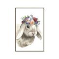 Picture of Sweet Floral Bunny _GroupedProduct_Rectangle_Portrait_Canvas_Framed_