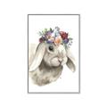 Picture of Sweet Floral Bunny _GroupedProduct_Rectangle_Portrait_Canvas_Framed_